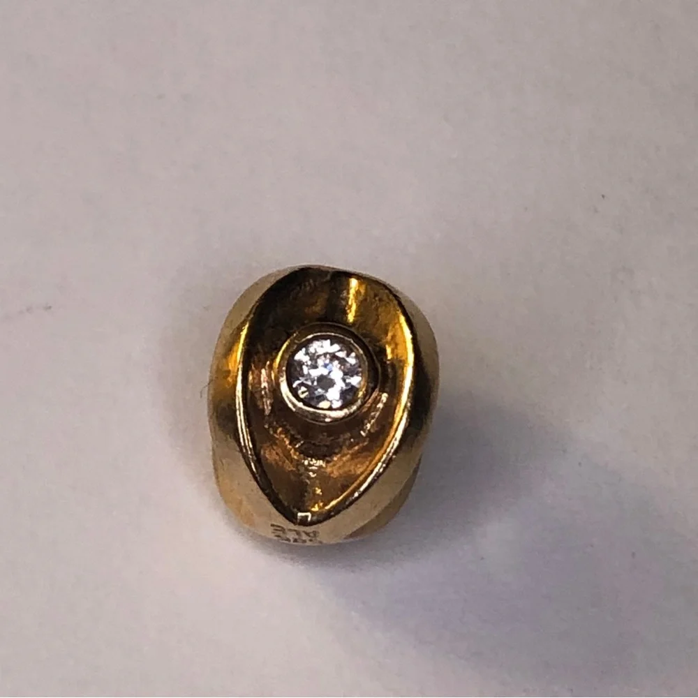 Retired Pandora Solid 14k CZ Eye Charm 585 Ale - Picture 5 of 10